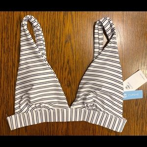NWT cupshe striped bikini top medium